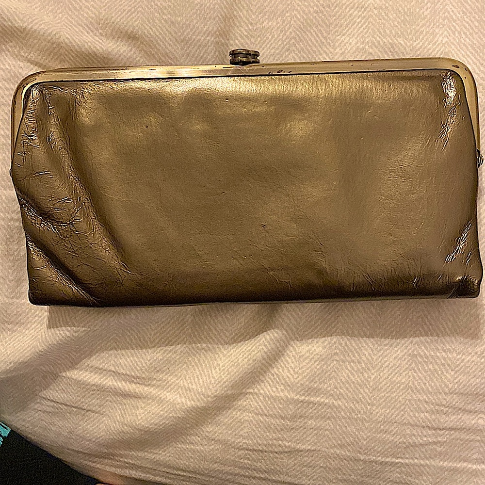 Gold HOBO Lauren Clutch Wallet